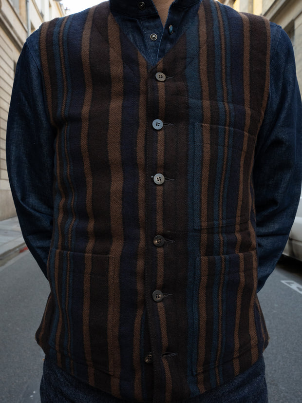 winter bayadere teddy-wool patch-pocket waistcoat