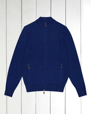 cardigan zippé en geelong bleu indigo