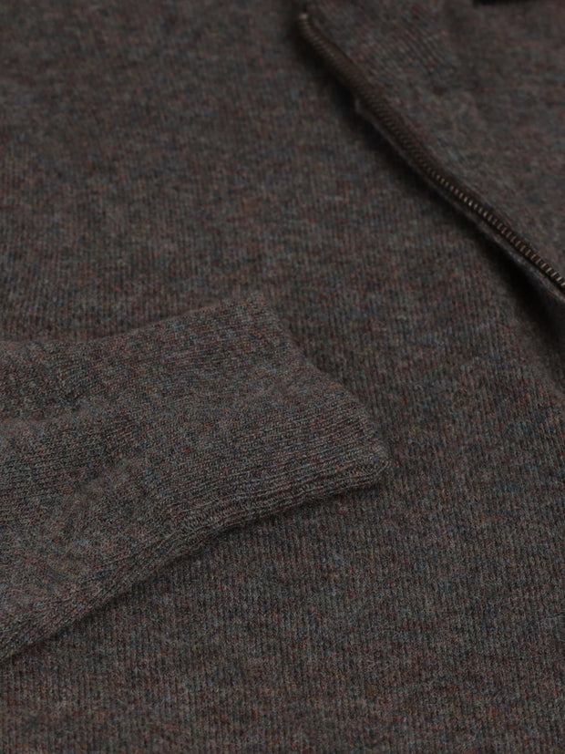 cardigan zippé en geelong brun cask