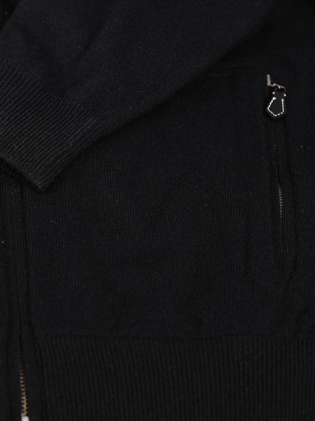 cardigan zippé en geelong noir
