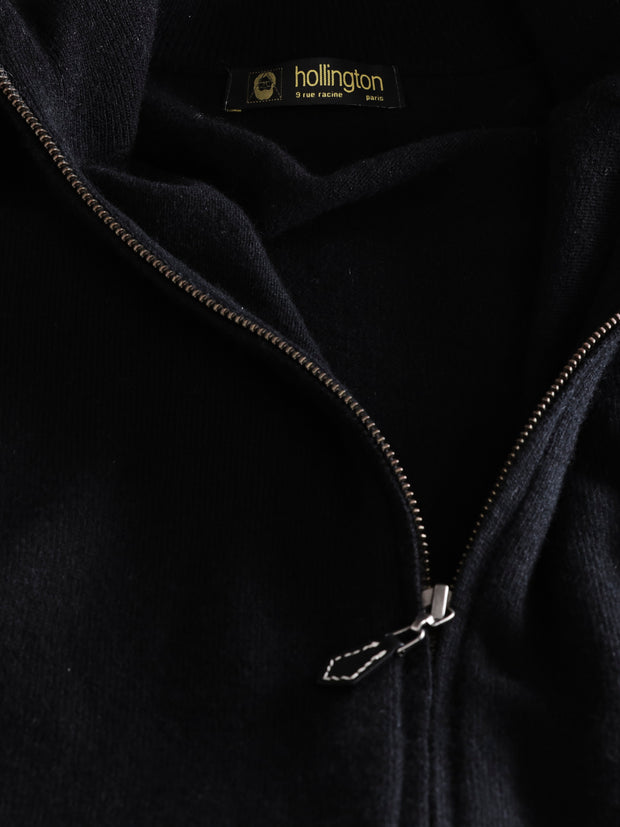 cardigan zippé en geelong noir