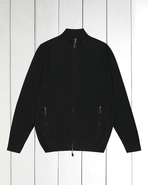 cardigan zippé en geelong noir