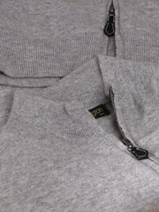 zipped cardigan in silver geelong