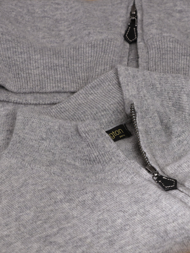 zipped cardigan in silver geelong