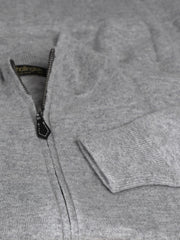 zipped cardigan in silver geelong