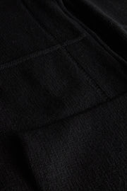 gilet zippé à col officier en laine et cachemire noir Inis Meáin