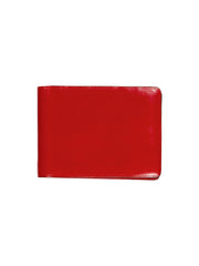 portefeuille deux plis en cuir rouge scarlet