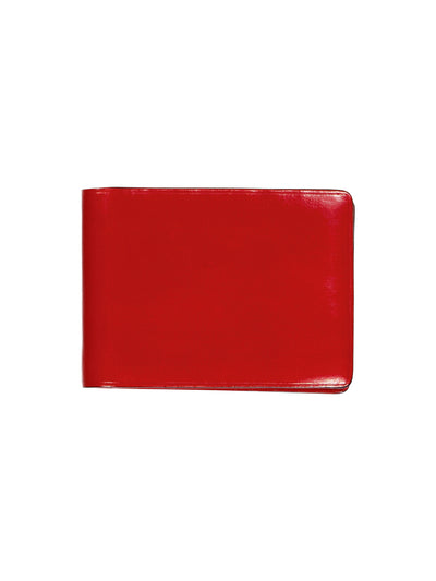 portefeuille deux plis en cuir rouge scarlet