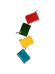 mini wallet in malachite green leather