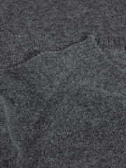 100% grey marl geelong round neck jumper with raglan sleeves