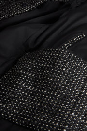 long lund coat in black wool and mohair fabric