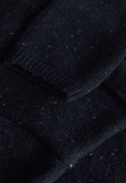 Inis Meáin deep blue speckled wool and cashmere long coat