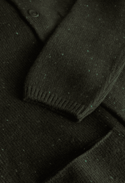 Inis Meáin green speckled wool and cashmere long coat