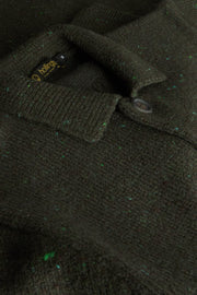 Inis Meáin green speckled wool and cashmere long coat