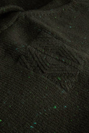 Inis Meáin green speckled wool and cashmere long coat