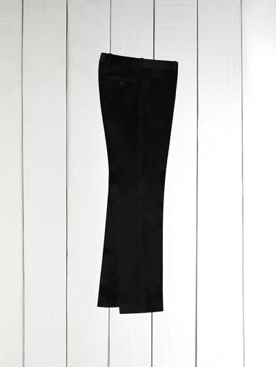 italian siza trousers in black corduroy