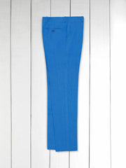 italian siza trousers in a very light pure linen blue canvas