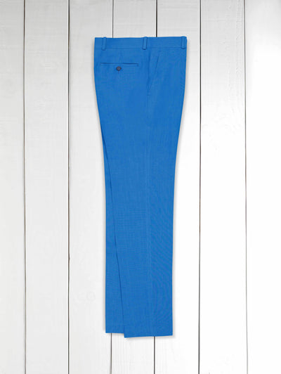 pantalon italien siza en toile pur lin bleu très légère