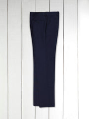 italian siza trousers in midnight blue crease-resistant wool