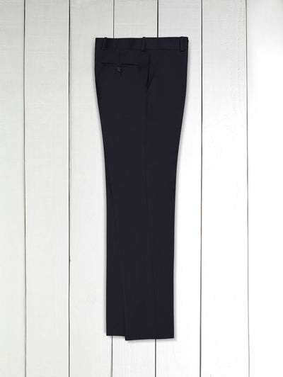 italian siza trousers in rothko blue-black wrinkle-free wool and mohair canvas