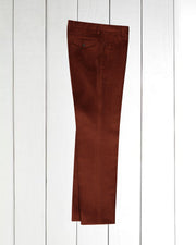 pantalon jules coupe ample en velours de laine châtaigne
