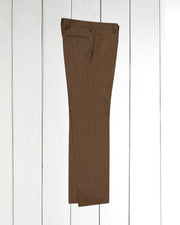 pantalon siza coupe ajustée en serge de laine cachou