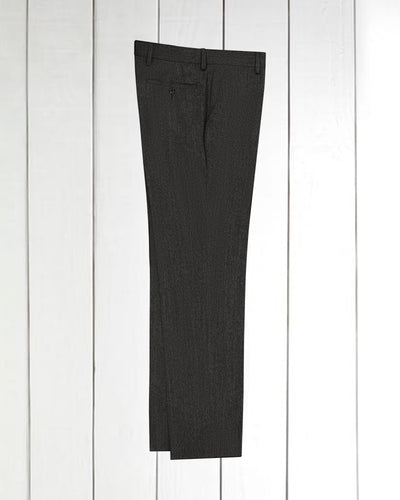 pantalon siza coupe ajustée en toile de laine et coton charcoal