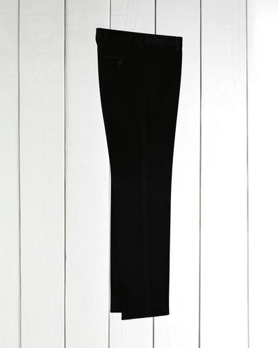 siza fitted trousers in black wool-corduroy