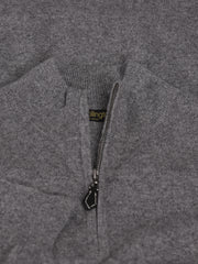 pull à col camionneur en cachemire gris