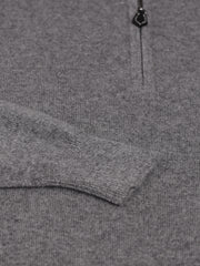 pull à col camionneur en cachemire gris