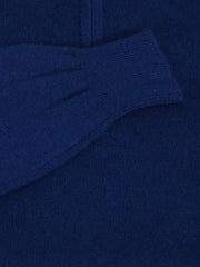 indigo half-zip cashmere jumper