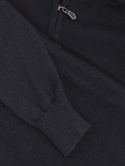 pull à col camionneur en cachemire noir