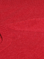 pull col rond à manches raglan 100 % geelong coquelicot