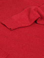 pull col rond à manches raglan 100 % geelong coquelicot