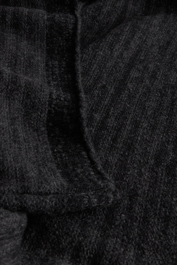 pull Inis Meain à col cheminée en laine et cachemire à rayures irrégulières baltique