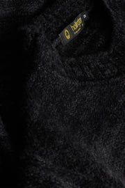 pull Inis Meain à col cheminée en laine et cachemire à rayures irrégulières baltique