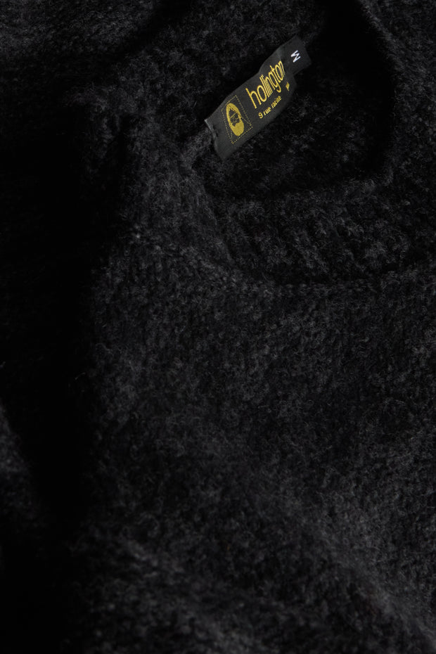 pull Inis Meain à col cheminée en laine et cachemire à rayures irrégulières baltique