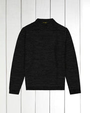 pull Inis Meain à col cheminée en laine et cachemire à rayures irrégulières baltique