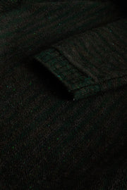 pull Inis Meain à col cheminée en laine et cachemire à rayures irrégulières blé tendre