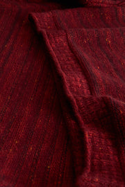 pull Inis Meain à col cheminée en laine et cachemire à rayures irrégulières pinot noir