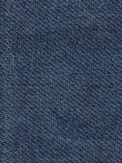 tissu toile double face façon chenille bleu royal sur denim