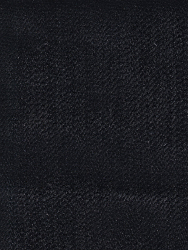 tissu en toile de denim extensible noir