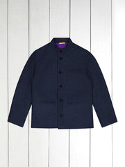 megève jacket in super soft blue-black tweed