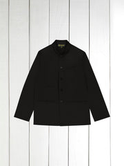 veste architecte en serge de coton extensible noire