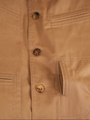veste architecte en serge de coton extensible sable