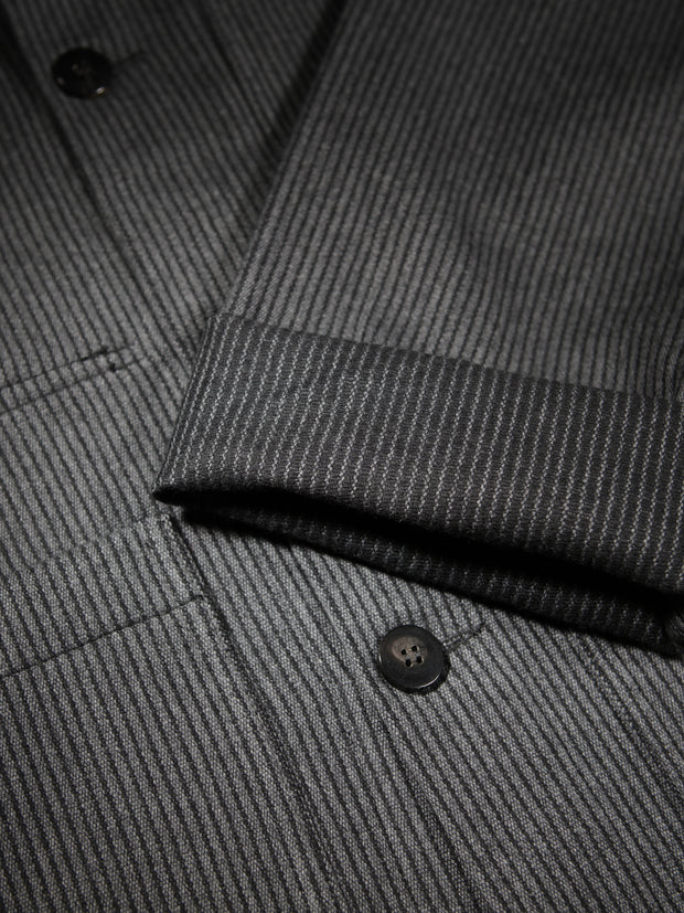 naipaul jacket in whipcord with grey stripes