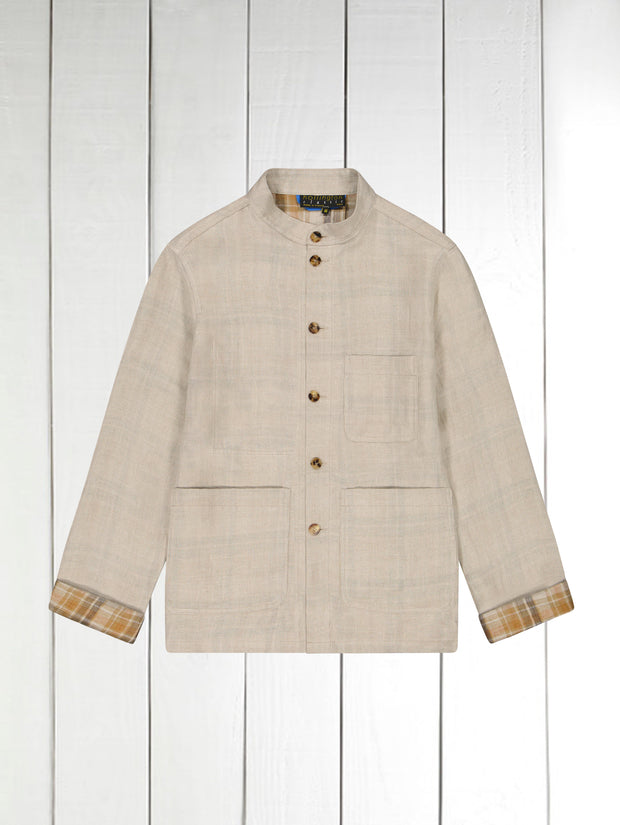 naipaul jacket in double-faced natural linen