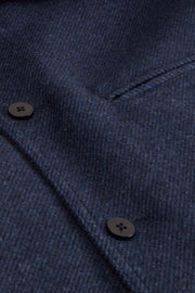 megève jacket in super soft blue-black tweed