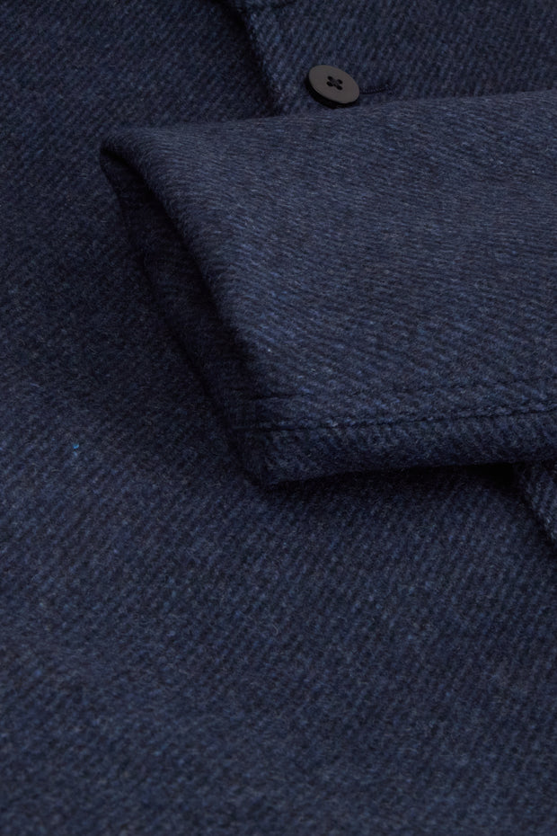 megève jacket in super soft blue-black tweed