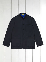 veste tyrol ajustée en cavalry twill dark navy